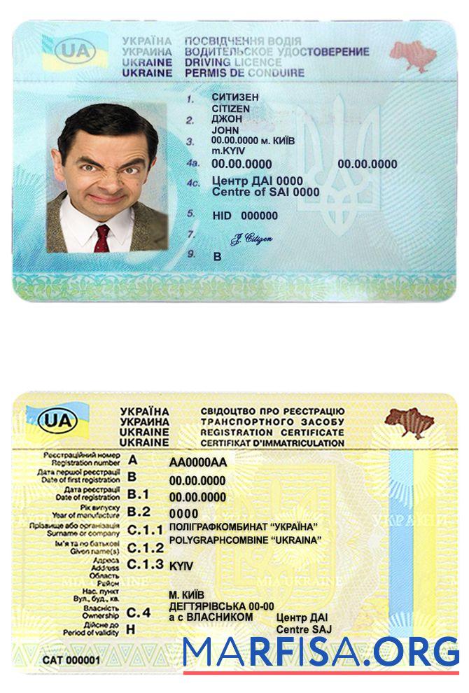Realistic Ukraine driving license download for verification